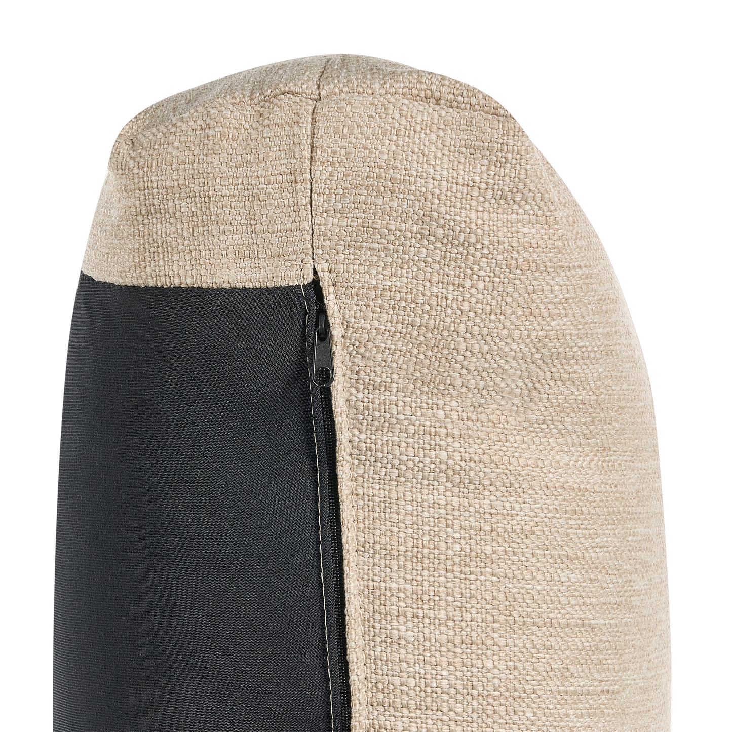 3-Sitzer Sofa Stoff hellbeige mit Kissen LUVOS