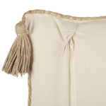 Dekokissen Jute beige mit Quasten 30 x 50 cm SIUM
