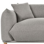 3-Sitzer Sofa Stoff hellgrau mit Kissen LUVOS