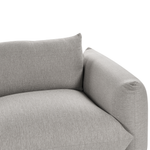 3-Sitzer Sofa Stoff hellgrau mit Kissen LUVOS