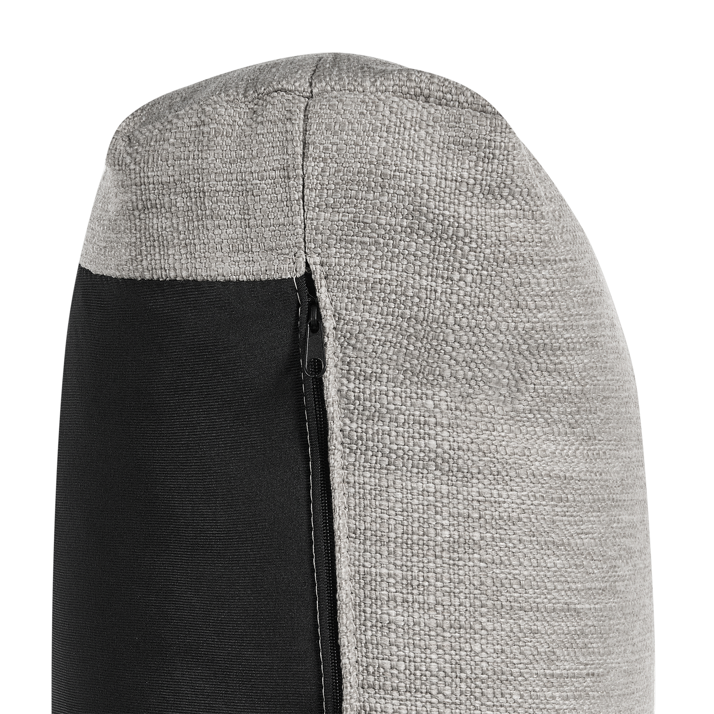 3-Sitzer Sofa Stoff hellgrau mit Kissen LUVOS