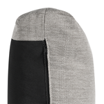 3-Sitzer Sofa Stoff hellgrau mit Kissen LUVOS