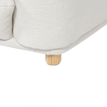 3-Sitzer Sofa Stoff cremeweiss mit Kissen LUVOS