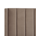 Bett mit Lattenrost Samtstoff VILLETTE 160 x 200 cm Taupe