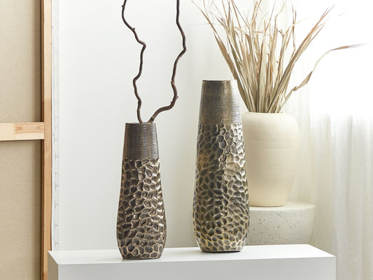 Aluminium Blumenvase 44 cm Gold THIVA
