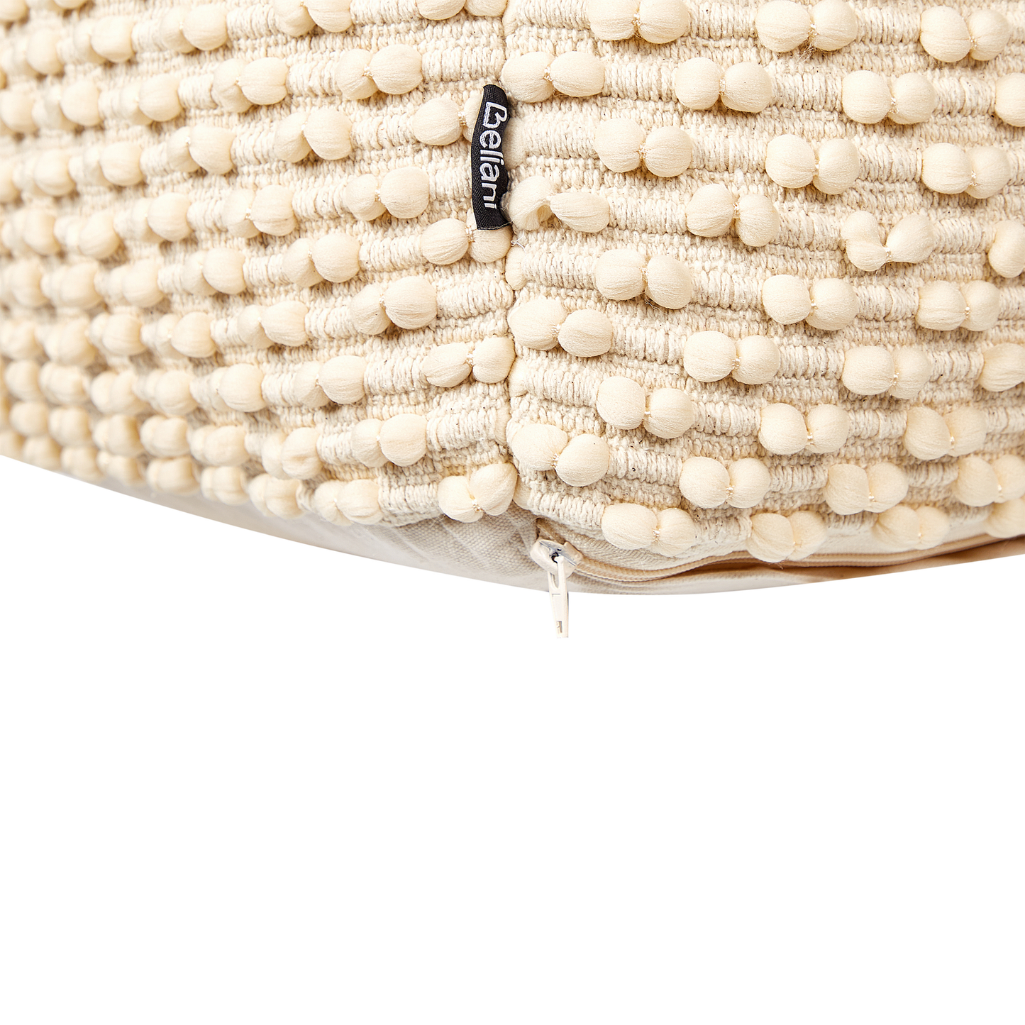 Pouf Baumwolle hellbeige 50 x 50 x 35 cm KINGRI