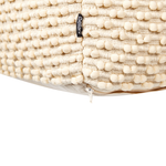 Pouf Baumwolle hellbeige 50 x 50 x 35 cm KINGRI