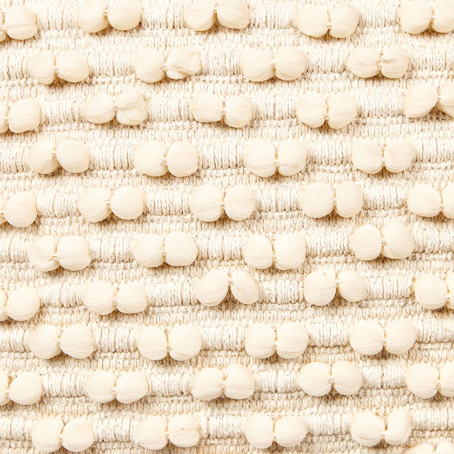 Pouf Baumwolle hellbeige 50 x 50 x 35 cm KINGRI