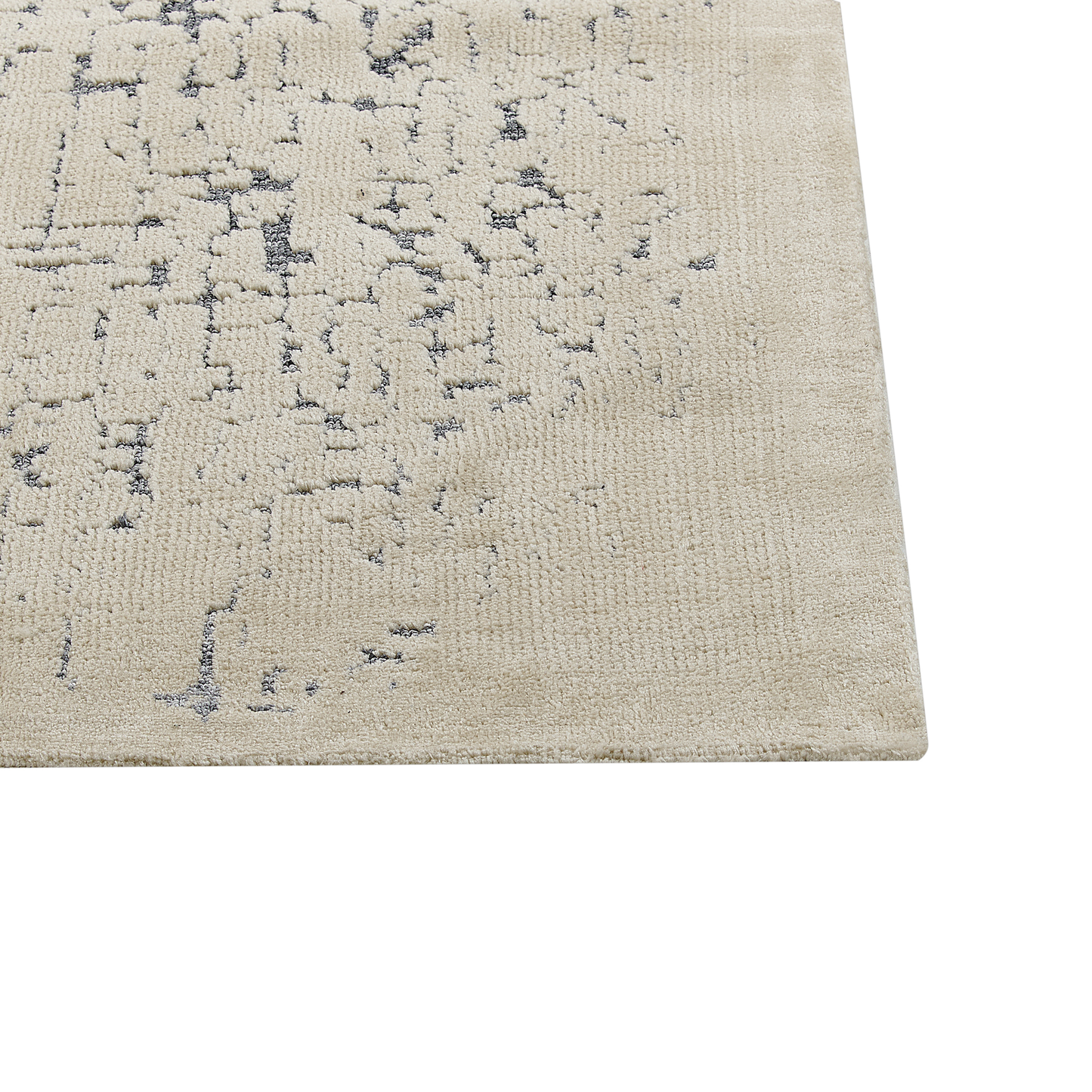 Teppich creme / grau 160 x 230 cm abstraktes Muster Kurzflor NAKUS