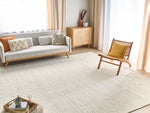 Teppich Wolle beige 300 x 400 cm abstraktes Muster Kurzflor DAGARI