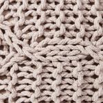 Pouf Makramee Baumwolle taupe ⌀ 50 cm TRIMAN