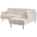4-Sitzer Ecksofa hellbeige linksseitig BREDA
