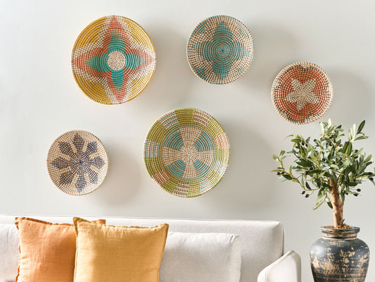 Wanddeko-Set SONLA Seegras 45/35/30 cm Bunt