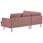 4-Sitzer Ecksofa rosa rechtsseitig BREDA