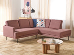4-Sitzer Ecksofa rosa linksseitig BREDA