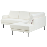 4-Sitzer Ecksofa cremeweiss linksseitig BREDA