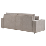 3-Sitzer Ecksofa taupe linksseitig mit Schlaffunktion Stauraum KARILA