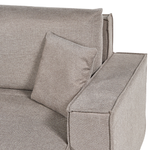 3-Sitzer Ecksofa taupe linksseitig mit Schlaffunktion Stauraum KARILA
