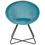 Esszimmerstuhl FLOBY II Samtstoff Hellblau