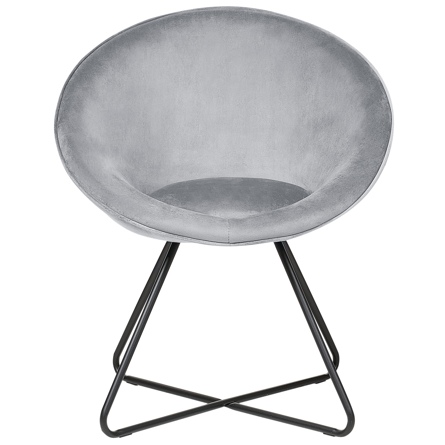 Esszimmerstuhl FLOBY II Samtstoff Hellgrau