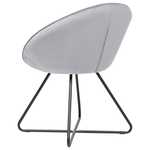 Esszimmerstuhl FLOBY II Samtstoff Hellgrau