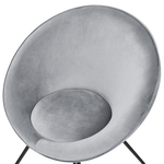 Esszimmerstuhl FLOBY II Samtstoff Hellgrau