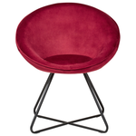 Esszimmerstuhl FLOBY II Samtstoff Rot
