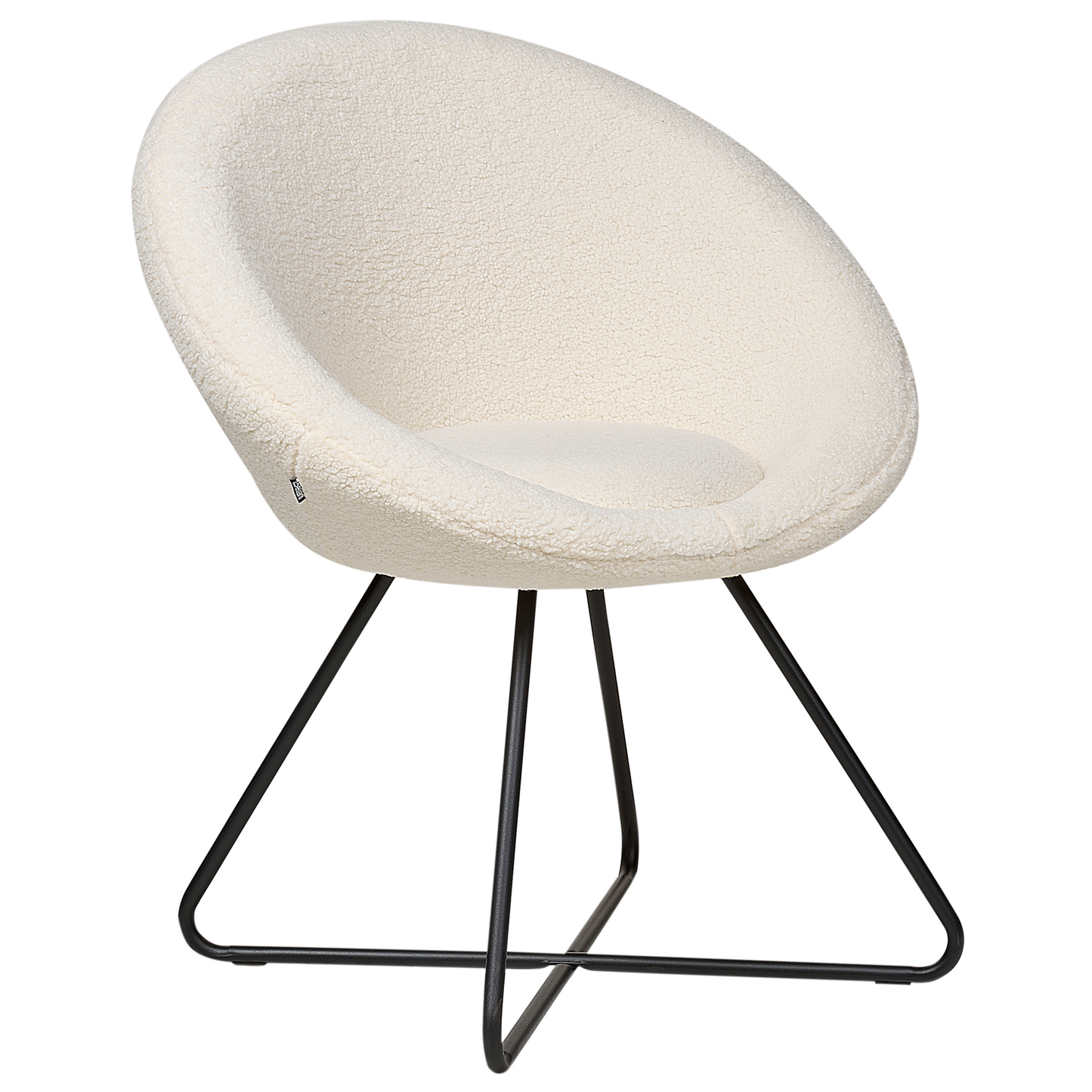 Esszimmerstuhl FLOBY II Bouclé Cremeweiss