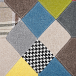 Ohrensessel VEJLE mit Fussstütze Stoff Bunt