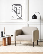 Sessel STOUBY Leinen Taupe