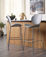 Set mit 2 Barstühlen SHONTO Hellgrau