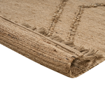 Teppich Jute beige 200 x 300 cm geometrisches Muster Kurzflor HANDERE