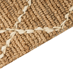 Teppich Jute beige 160 x 230 cm geometrisches Muster Kurzflor ZORAVA