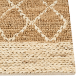 Teppich Jute beige 200 x 300 cm geometrisches Muster Kurzflor ZORAVA