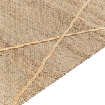 Teppich Jute beige 160 x 230 cm geometrisches Muster Kurzflor YUVACIK