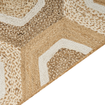 Teppich Jute beige 200 x 300 cm geometrisches Muster Kurzflor BASOREN