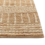 Teppich Jute beige 160 x 230 cm Streifenmuster Kurzflor KAMBERLI