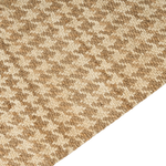 Teppich Jute beige 80 x 300 cm kariertes Muster Kurzflor ARAPTEPE