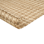 Teppich Jute beige 160 x 230 cm kariertes Muster Kurzflor ARAPTEPE