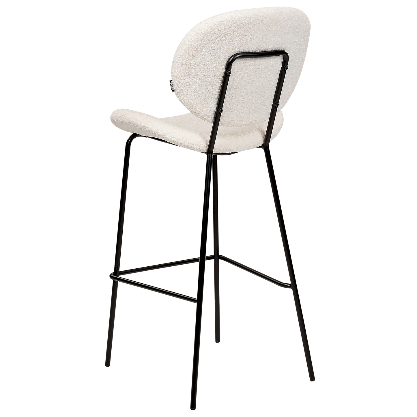 Set mit 2 Barstühlen LUANA Bouclé Weiss