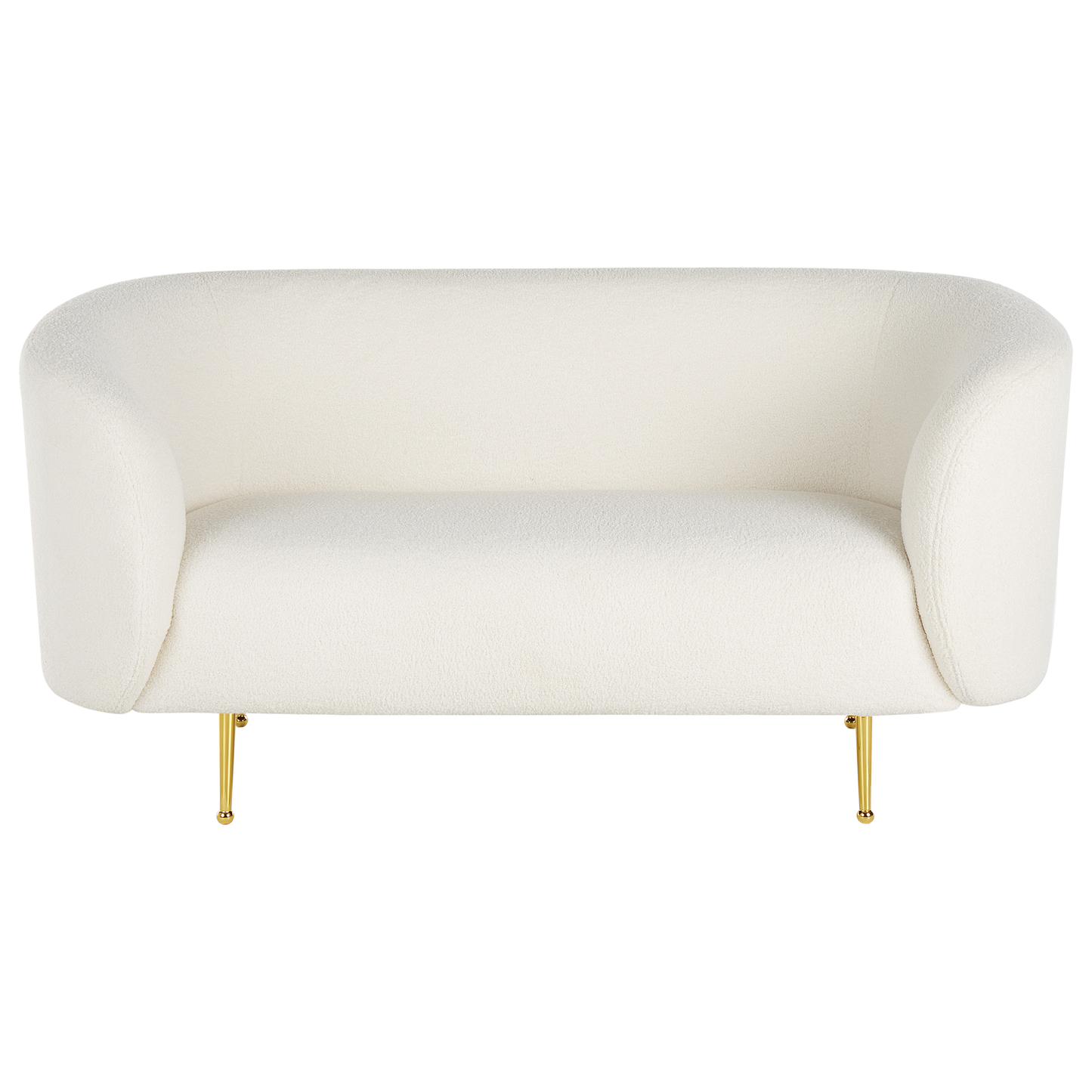 2-Sitzer Sofa Bouclé weiss LOEN