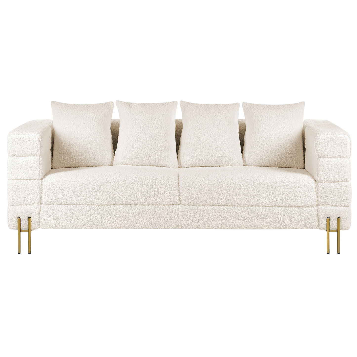 3-Sitzer Sofa Bouclé weiss GRANNA