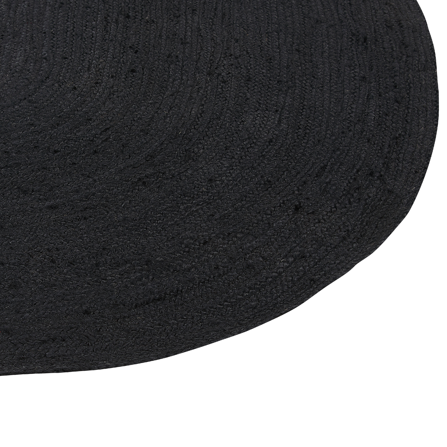 Teppich Jute schwarz 160 x 230 cm Kurzflor DEMIRCI