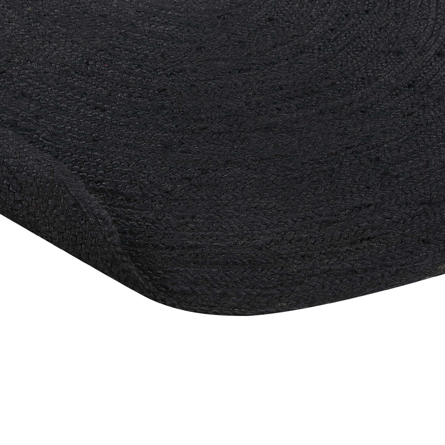 Teppich Jute schwarz 160 x 230 cm Kurzflor DEMIRCI