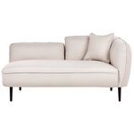 Chaiselongue Bouclé hellbeige rechtsseitig CHEVANNES