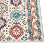 Teppich mehrfarbig 80 x 240 cm orientalisches Muster Kurzflor HACILAR