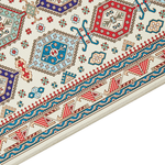 Teppich mehrfarbig 80 x 240 cm orientalisches Muster Kurzflor HACILAR