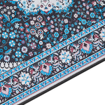 Teppich blau / schwarz 60 x 200 cm orientalisches Muster Kurzflor GEDIZ