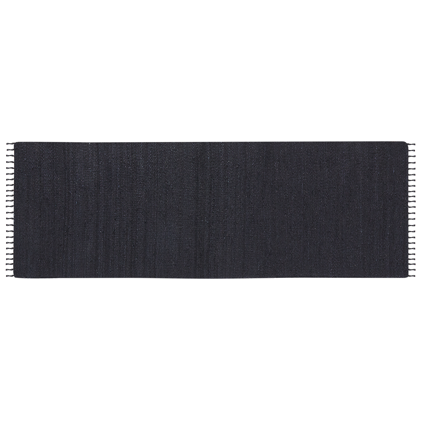 Teppich Jute schwarz 80 x 300 cm Kurzflor SINANKOY