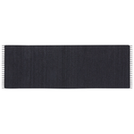 Teppich Jute schwarz 80 x 300 cm Kurzflor SINANKOY